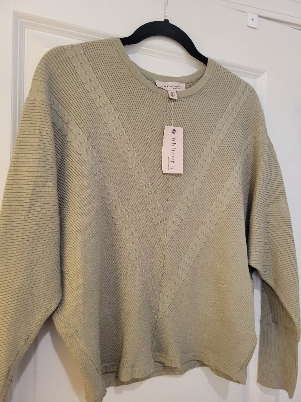 Philosophy dolman sweater